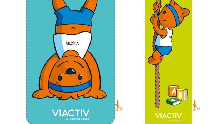 Ein Türanhänger zum selbst basteln. Mit dem Motiv des VIACTIV Schlaubären. | VIACTIV Krankenkasse