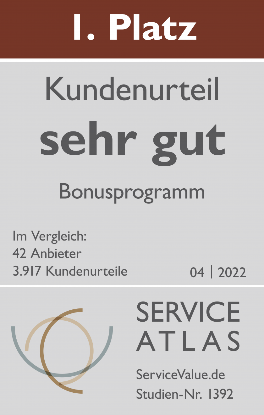 Siegel_Nr.1_sehr gut_Krankenkassen_Bonusprogramm_2022_HF_VIACTIV | VIACTIV Krankenkasse