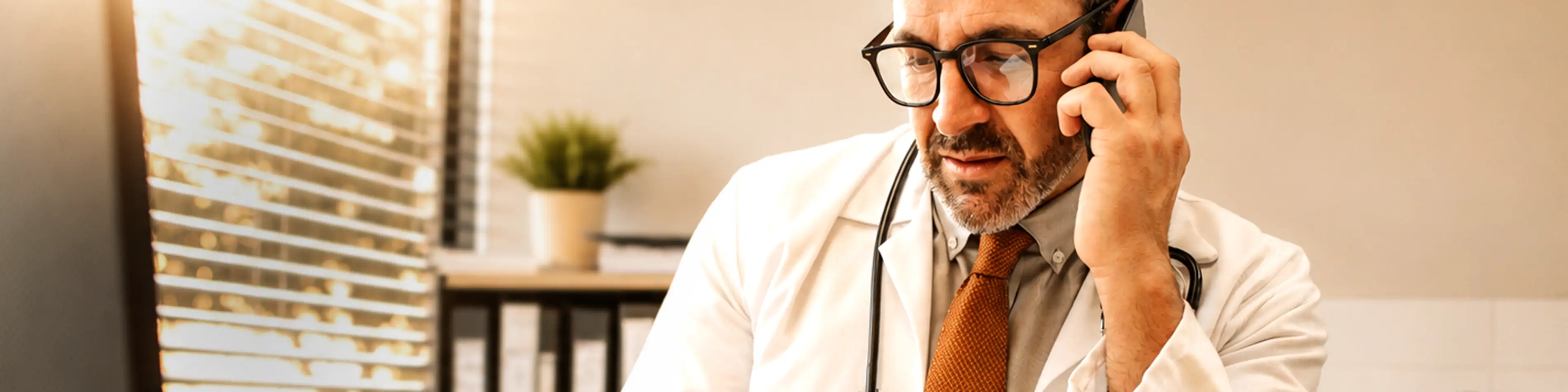 Ein Gesundheitsexperte telefoniert über sein Handy. | VIACTIV Krankenkasse